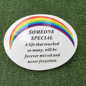 RAINBOW OVAL PLAQUE SOMEONE SPECIAL